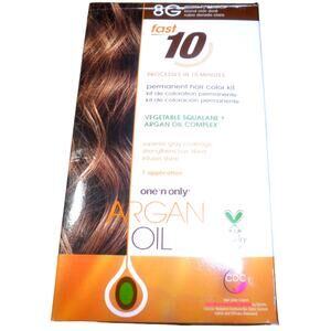 One 'n Only Argan Oil Fast 10 Permanent Hair Color Kit 8G Golden Light Blonde